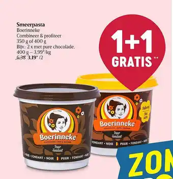 Delhaize Smeerpasta boerinneke aanbieding