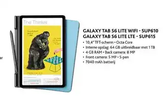 Exellent Galaxy tab s6 live wifi - sup610 galaxy tab s6 lite lte - sup615 aanbieding