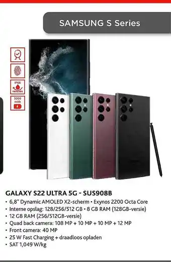 Exellent Galaxy s22 ultra 5g - sus908b aanbieding