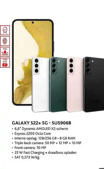 Exellent Galaxy s22+ 85g - sus906b aanbieding