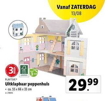 Lidl Uitklapbaar poppenhuis aanbieding