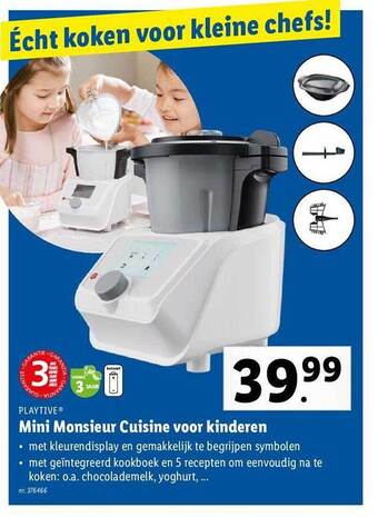 Lidl Mini monsieur cuisine voor kinderen aanbieding