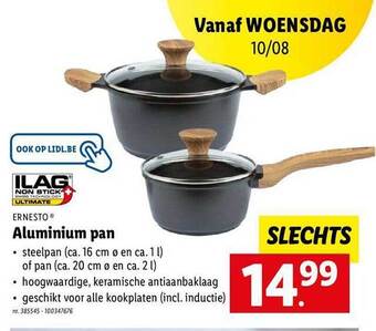 Lidl Aluminium pan aanbieding