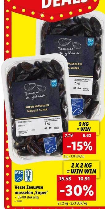 Lidl Verse zeeuwse mosselen, super' aanbieding