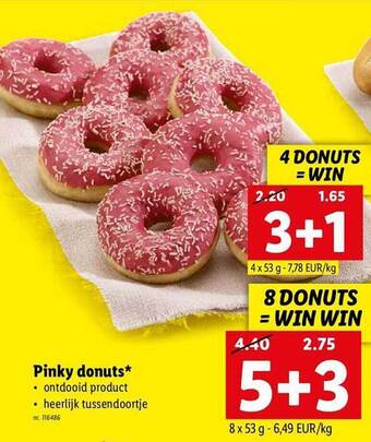 Lidl Pinky donuts aanbieding