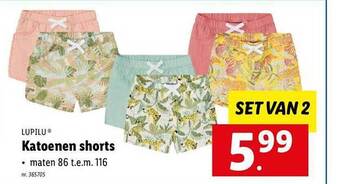Lidl Katoenen shorts aanbieding
