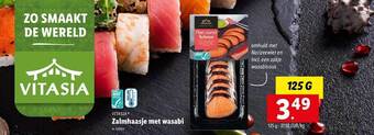 Lidl Zalmhaasje met wasabi aanbieding