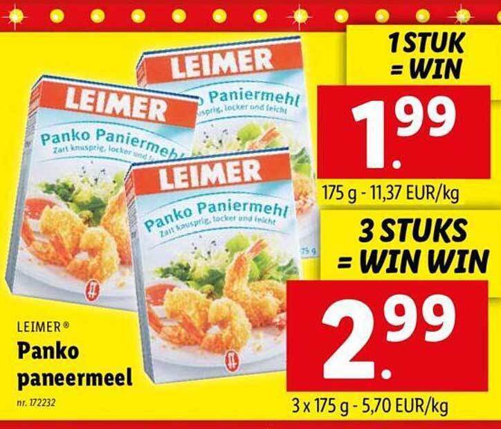 Panko paneermeel promotie bij Lidl