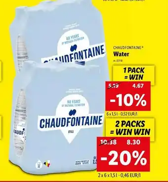 Lidl Chaudfontaine water aanbieding