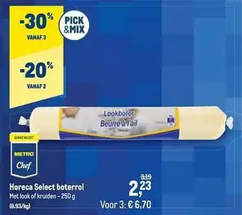 Makro Horeca select boterrol 250 g aanbieding