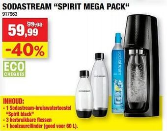 Hubo Sodastream spirit mega pack aanbieding