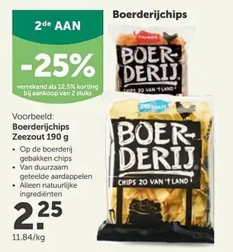 AVEVE Boerderijchips zeezout 190 g aanbieding