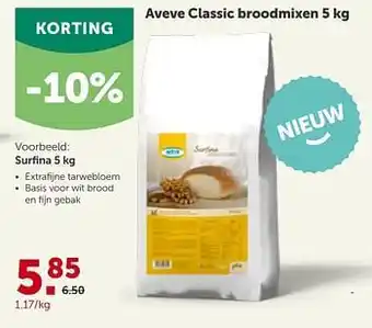 AVEVE Aveve classic broodmix surfina 5 kg aanbieding