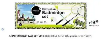 Dreamland Badmintonset easy set-up aanbieding
