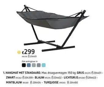 Dreamland Hangmat met standaard grijs aanbieding
