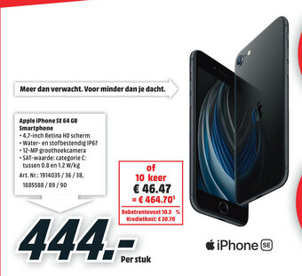 MediaMarkt Apple iPhone SE 64 GB Smartphone aanbieding