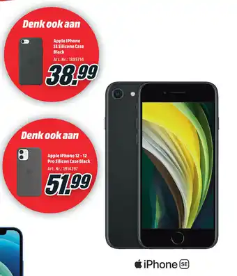 MediaMarkt Apple iPhone SE Silicone Case Black aanbieding