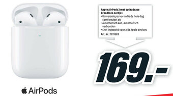 Apple Airpods 2 met oplaadcase Draadloze oortjes