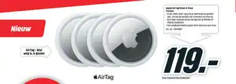 Apple AirTag Silver 4-Pack Tracker