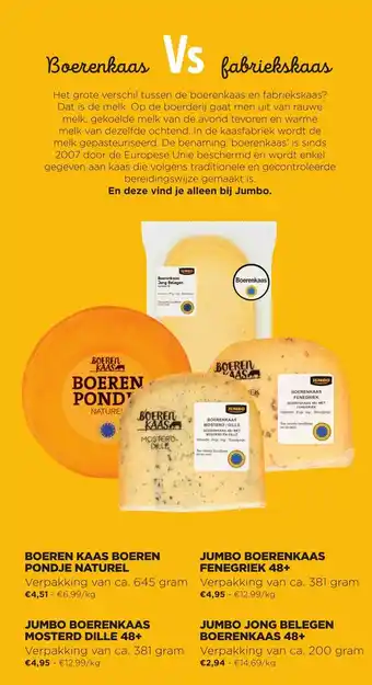 Jumbo Boeren Kaas Boeren Pondje Naturel aanbieding