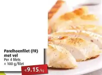 Parelhoenfilet fr met vel 100 g