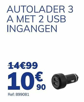 Auto5 Autolader 3 a met 2 usb ingangen aanbieding