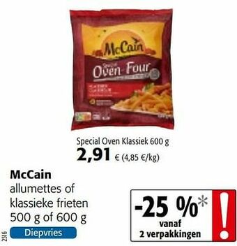Colruyt Mccain special oven klassiek aanbieding