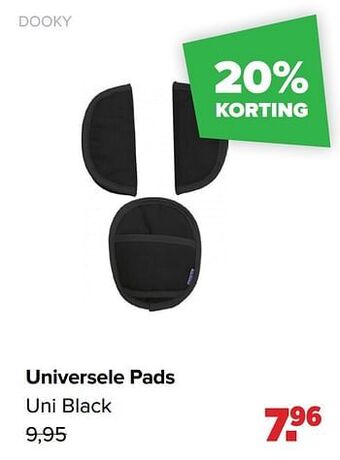 Baby-Dump Universele pads uni black aanbieding