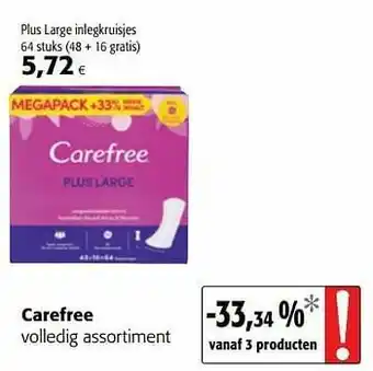 Colruyt Carefree plus large inlegkruisjes aanbieding