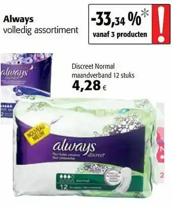 Always discreet normal maandverband