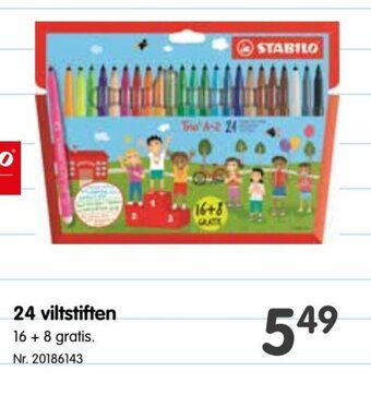 Fun Stabilo 24 viltstiften aanbieding