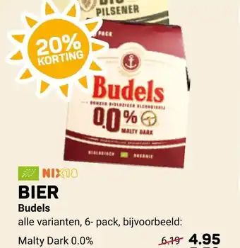 NIX18 Bier Budels Malty Dark 0.0%, 6 Pack