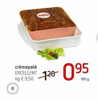 Spar Colruyt Crèmepaté Excellent 100g aanbieding