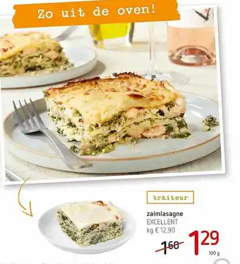 Spar Colruyt Zalmlasagne Excellent 100g aanbieding