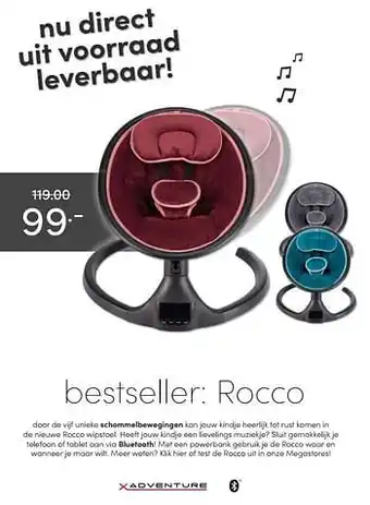 Rocco door de vijf unieke schommelbewegingen