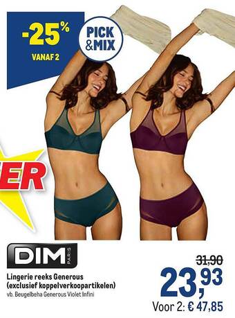 Makro Dim Lingerie Reeks Generous aanbieding