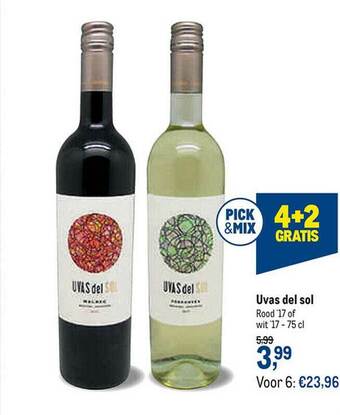 Makro Uvas Del Sol 4+2 Gratis aanbieding