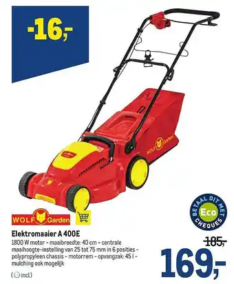 Makro Wolf Garden Elektromaaier A 400e aanbieding