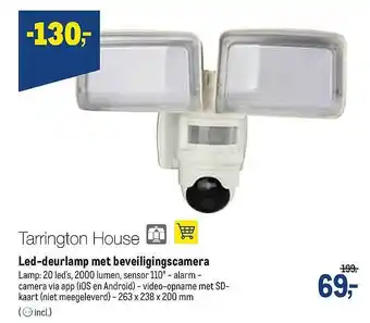 Makro Tarrington House Led-deurlamp Met Beveiligingscamera aanbieding