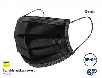 Makro Gezichtsmaskers Zwart aanbieding