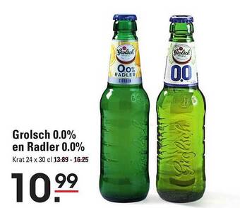 Sligro Grolsch 0.0% en radler 0.0% aanbieding