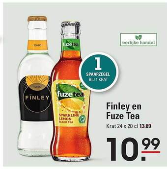 Sligro Finley en fuze tea aanbieding