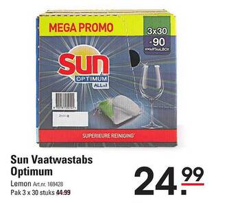 Sun vaatwastabs optimum