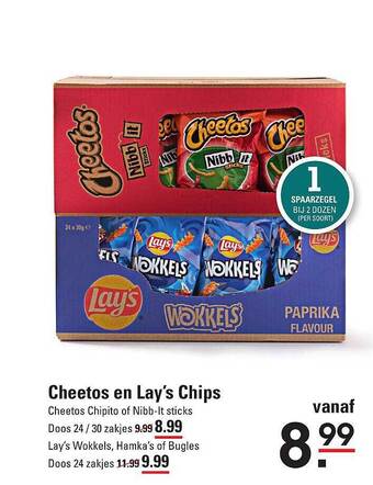 Cheetos en lay's chips