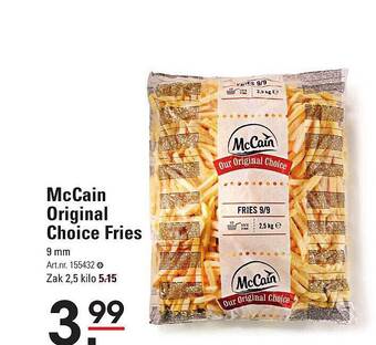 Sligro Mccain original choice fries aanbieding