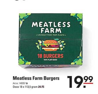 Sligro Meatless farm burgers aanbieding