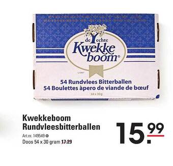 Sligro Kwekkeboom rundvleesbitterballen aanbieding