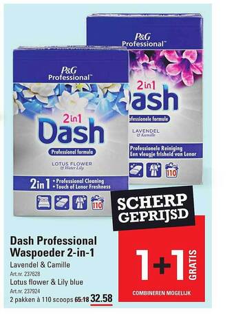 Sligro Dash professional waspoeder 2in1 aanbieding