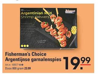 Sligro Fisherman's choice argentijnse garnalenspies aanbieding
