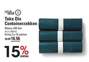 Sligro Take dis containerzakken aanbieding
